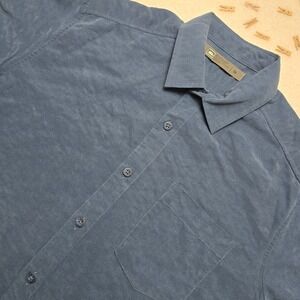 REI Co-op Mens Button Up Shirt Short‎ Sleeve Casual Blue Size M
